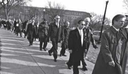 FBI march around the White House 