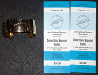 Gold bracelet raffle ticket